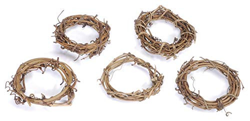 Darice GPV3 Grapevine Wreaths, 3-Inch , Pack of 12