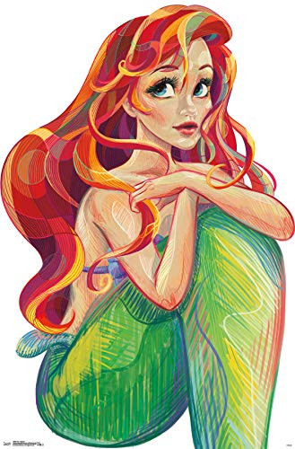 Trends International Disney The Little Mermaid - Ariel - Stylized Wall Poster, 22.375" x 34", Unframed Version