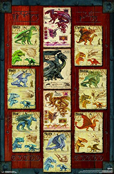Trends International Dungeons Dragon Grid Wall Poster, 22.375" x 34", Unframed Version Trends International Dungeons Dragon Grid Wall Poster, 22.375" x 34", Unframed Version