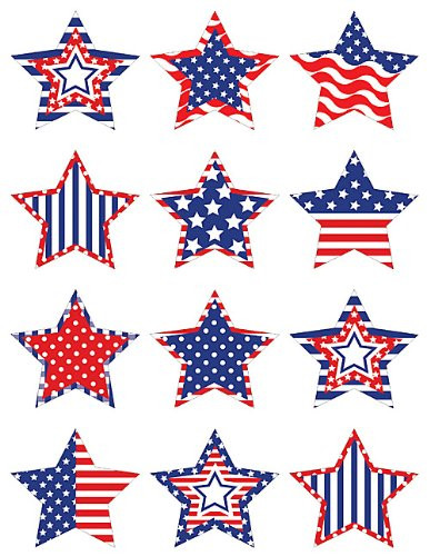 Teacher Created Resources Patriotic Stars Mini Accents (5336)