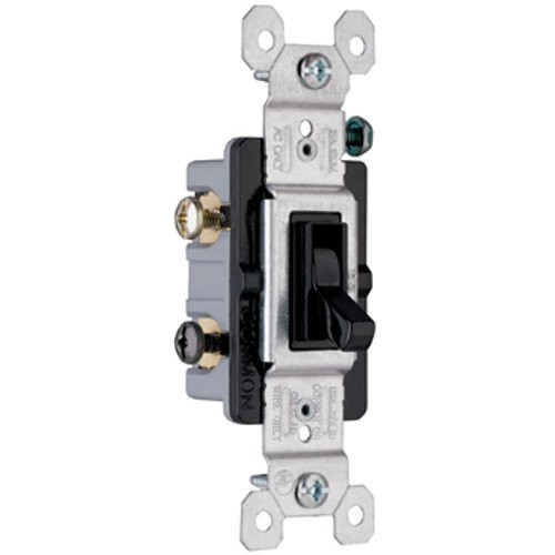 Legrand-Pass & Seymour Pass & Seymour 663BKG Switch 3P AC 15A 120V Ground Terminal, Black