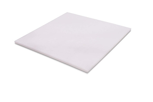 HDPE (High Density Polyethylene) Plastic Sheet 3/8' x 24' x 24' Natural
