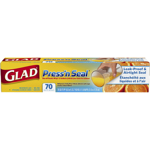 Glad Press'n Seal Wrap, 70 Square Foot Roll (Pack of 12)