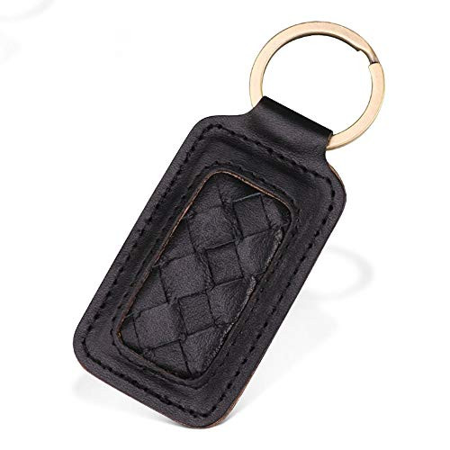 Jzcky Shzrp Rectangle Leather Keychain Key Ring, Handmade Personalized Leather Valet Car Key Chain Keyring(Black) Jzcky Shzrp Rectangle Leather Keychain Key Ring, Handmade Personalized Leather Valet Car Key Chain Keyring(Black)