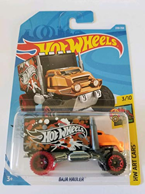 Hot Wheels 2019 Hw Art Cars Baja Hauler, 228/250 Orange