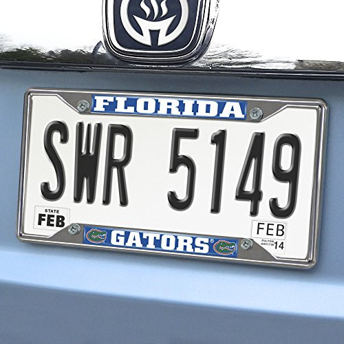 FANMATS NCAA University of Florida Gators Chrome License Plate Frame FANMATS NCAA University of Florida Gators Chrome License Plate Frame