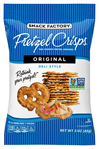 Snack Factory Pretzel Crisps, Original, 3 Ounce (Pack of 8)