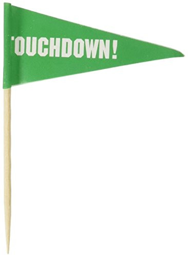 amscan Football Flag Picks, Party Decoration, 15 Ct.