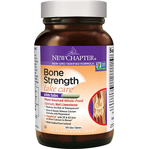 New Chapter Calcium Supplement with Vitamin K2 + D3 - Bone Strength Clinical Strength Plant Calcium with Vitamin D3 + Magnesium - 180 ct Slim Tabs New Chapter Calcium Supplement with Vitamin K2 + D3 - Bone Strength Clinical Strength Plant Calcium with Vitamin D3 + Magnesium - 180 ct Slim Tabs