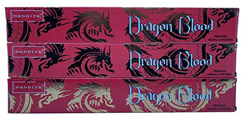 Nandita Dragon Blood Premium Masala Incense Sticks - Pack of 3 (15 Gram Each)