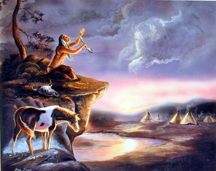 Vision Seeker Native American Wall Decor Art Print Poster (16x20)