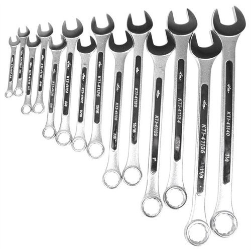 K-Tool International KTI41014 14 Piece SAE Combination Wrench Set, 12 Point