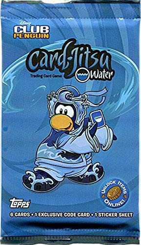 Topps Club Penguin Card-Jitsu Trading Card Game Water Series 4 Booster Pack