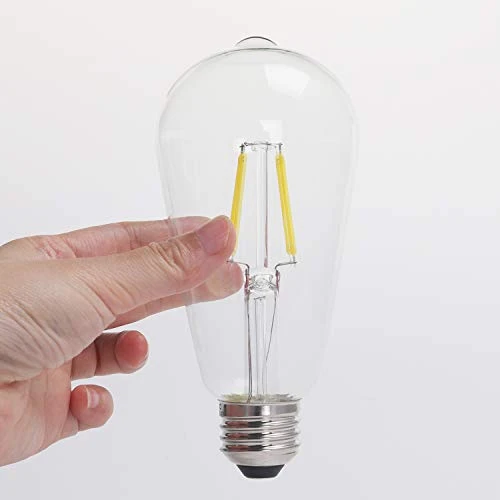 LED Edison Light Bulb 4W 4000K Daylight White Vintage Style Bulbs, ST64, Edison Light Bulbs, Vintage Bulbs LED, 40W Equivalent (4W-Clear-4000K)