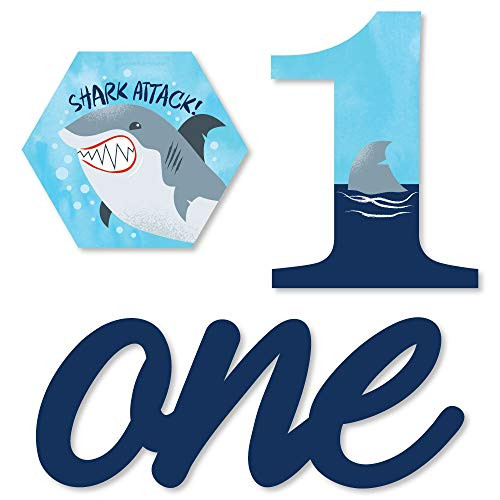 Big Dot of Happiness 1st Birthday Shark Zone - DIY Shaped Jawsome Shark First Birthday Party Cut-Outs - 24 Count Big Dot of Happiness 1st Birthday Shark Zone - DIY Shaped Jawsome Shark First Birthday Party Cut-Outs - 24 Count