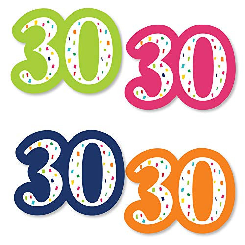 Big Dot of Happiness 30th Birthday - Cheerful Happy Birthday - DIY Shaped Colorful Thirtieth Birthday Party Cut-Outs - 24 Count Big Dot of Happiness 30th Birthday - Cheerful Happy Birthday - DIY Shaped Colorful Thirtieth Birthday Party Cut-Outs - 24 Count