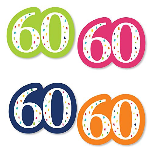 Big Dot of Happiness 60th Birthday - Cheerful Happy Birthday - DIY Shaped Colorful Sixtieth Birthday Party Cut-Outs - 24 Count Big Dot of Happiness 60th Birthday - Cheerful Happy Birthday - DIY Shaped Colorful Sixtieth Birthday Party Cut-Outs - 24 Count