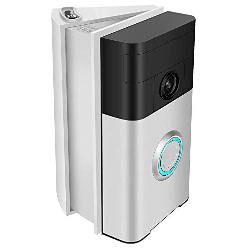 CAVN Adjustable (30 to 55 Degree) Angle Mount Compatible with Ring Video Doorbell/Video Doorbell 2, Angle Mount Replacement Adjustment Adapter Mounting Plate Bracket Wedge Corner Kit (White)