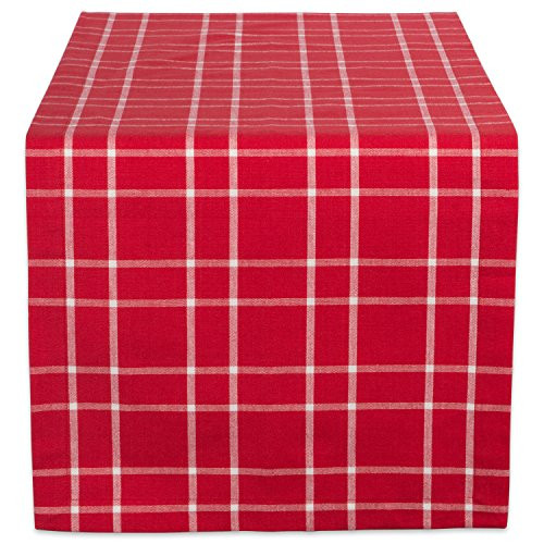 DII CAMZ37703 TR HOLLY BERRY 14X72, Table Runner, Farmhouse Plaid