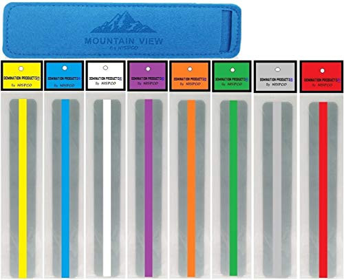 (8 PACK) Reading Guide Strips by NISPCO / Highlighter / Highlight Strips / Colored Overlays / Bookmark / Assorted Colors /helps with dyslexia / DOMINATION PRODUCTS Exclusively by NISPCO