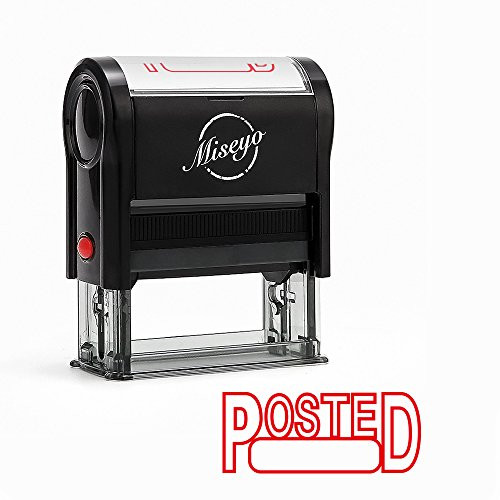 Miseyo POSTED Self Inking Rubber Stamp - Red Ink Miseyo POSTED Self Inking Rubber Stamp - Red Ink