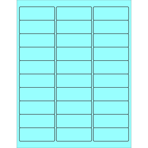 Tape Logic LL173BE Rectangle Laser Labels 2 5/8 x 1 Pastel Blue (Pack of 3000)