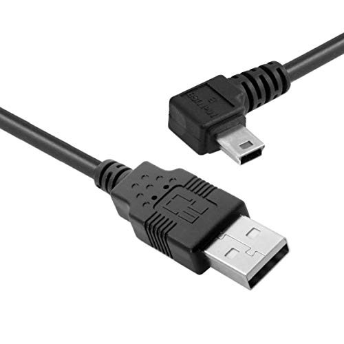 Mini USB B Type 5pin Male Right Angled 90 Degree to USB 2.0 Male Data Cable with Ferrite 3.0m