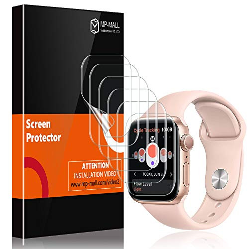 MP-MALL [6 Pack] Screen Protector Compatible with Apple Watch Series 5 40mm Bubble-Free iWatch Flexible TPU Film - Lifetime Replacement Warranty