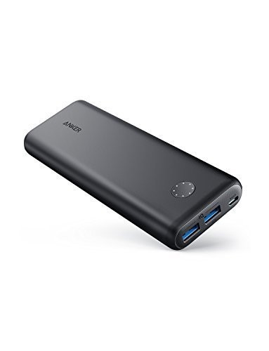 Anker PowerCore II 20000, 20100mAh Portable Charger with Dual USB Ports, PowerIQ 2.0 (up to 18W Output) Power Bank, Fast Charging for iPhone, Samsung and More (Compatible with Quick Charge Devices)