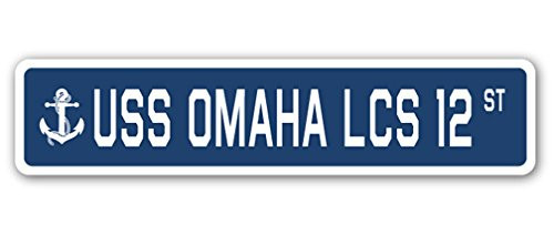 USS Omaha LCS 12 Street Sign us Navy Ship Veteran Sailor Gift