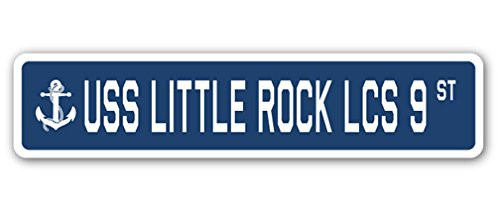 USS Little Rock LCS 9 Street Sign us Navy Ship Veteran Sailor Gift