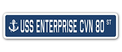 USS Enterprise CVN 80 Street Sign us Navy Ship Veteran Sailor Gift