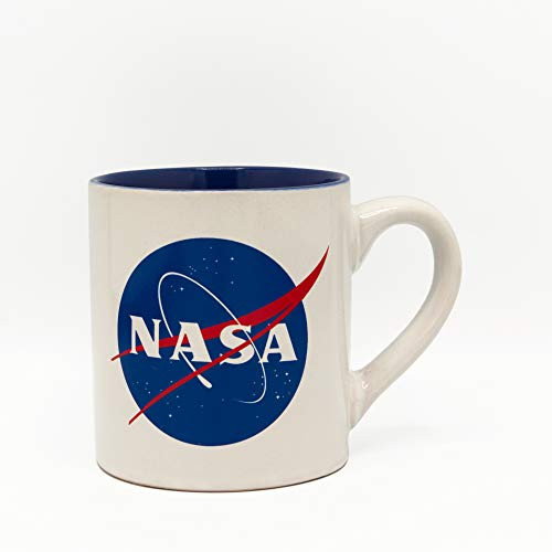 Silver Buffalo NAS30132 NASA Logo Ceramic Mug, 14-Ounce, White