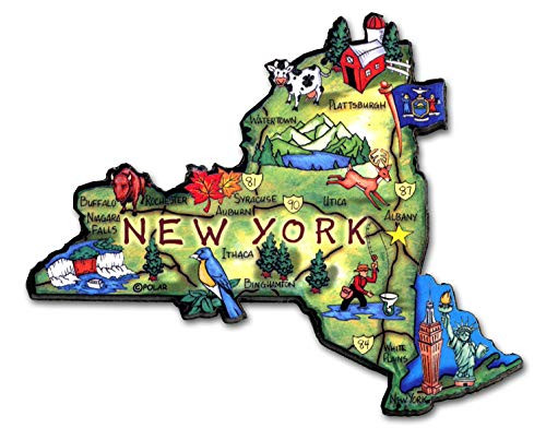 New York State Decowood Jumbo Wood Fridge Magnet 4