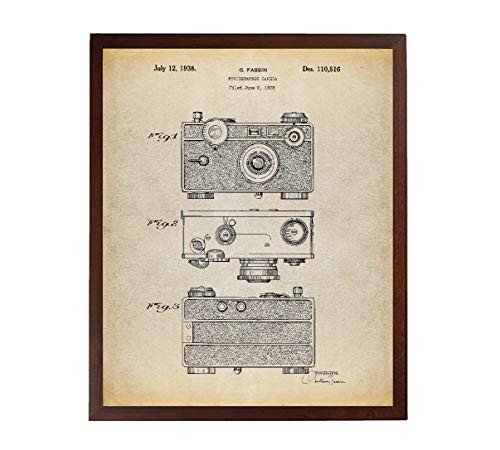 Turnip Designs Camera Patent Poster Art Print Photographer Gift Vintage Camera Home Wall Art Photography Print TNP143