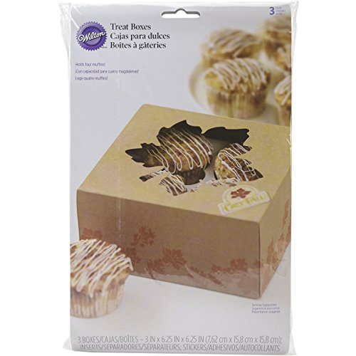 Wilton 415-3188 Cozy Fall 4 Cavity Treat Box, Assorted