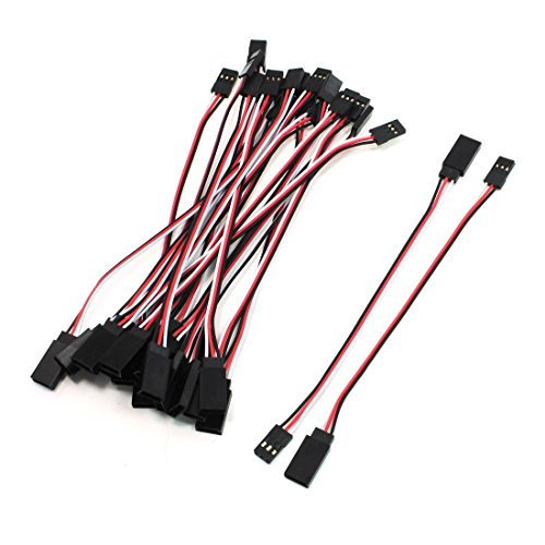 YXQ 20Pcs 150mm Servo Extension Cable 3 Pin Male to Female Lead Wire for RC Airplane