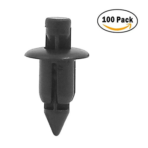 ZYHW Bumper Fender Clips Plastic Fastener Rivet Clips Push Type Retainer Rivet Clips for Car Fender Bumber Body Nylon Clips 6mm Hole 100 Pcs