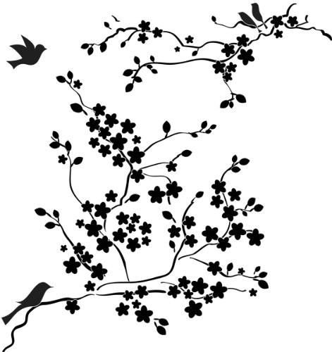 CRAFTERS WORKSHOP 446821 Template, 12 by 12-Inch, Cherry Blossoms