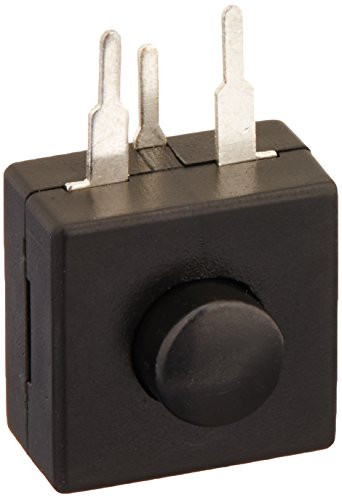Uxcell Horizontal 3 Pins Square Latching Flashlight Push Button Switch