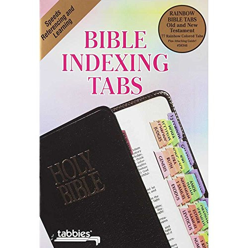Rainbow Bible Indexing Tabs Old and New Testament Books of The Bible - 80 Tabs