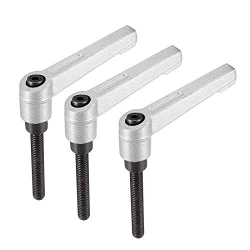 uxcell M6 x 40mm Handle Adjustable Clamping Lever Thread Push Button Ratchet Male Threaded Stud 3Pcs