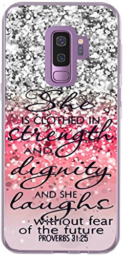 Case for S9 Bible Verse for Girls & Galaxy S9 Cover & MUQR Skin Rubber Gel Silicone Slim Drop Proof Protection Protector Compatible with Samsung Galaxy S9 & Christian Songs