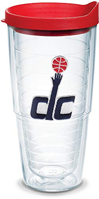 Tervis 1067981 NBA Washington Wizards Secondary Logo Tumbler with Emblem and Red Lid 24oz, Clear Tervis 1067981 NBA Washington Wizards Secondary Logo Tumbler with Emblem and Red Lid 24oz, Clear