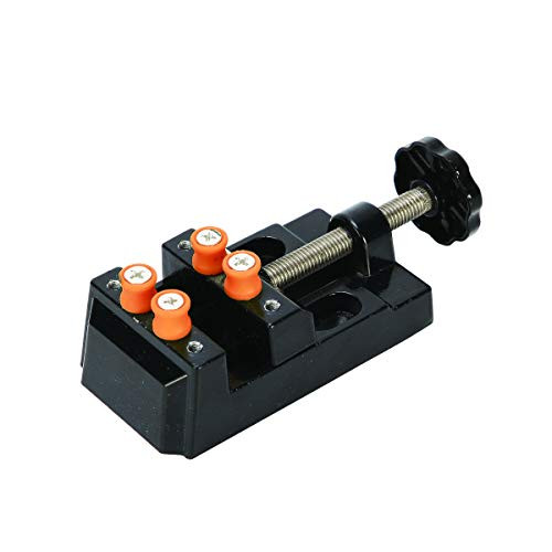 Qiaoshans Universal Mini Drill Press Vise Clamp Table Bench Vice for Jewelry Walnut Nuclear Watch Repairing Clip On DIY Sculpture Craft Carving Bed Tool