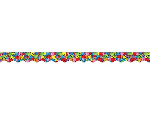 Teacher Created Resources Happy Faces Border Trim, Multi Color (4125)