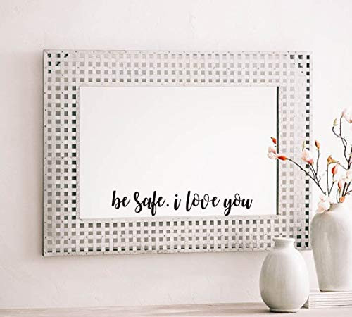 TOARTi Be Safe. I Love You Romantic Wall Sticker Love You Decal,(Black) Quote Sayings Vinyl Couple Wall Decal for Family Couple Lovers Room Wall Decor