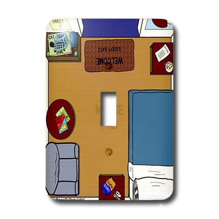 3dRose lsp_5297_1 Mouse Pad Or Mouse House Mousepad Design! Single Toggle Switch