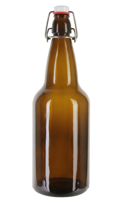 CASE OF 12 - 16 oz. EZ Cap Beer Bottles - AMBER