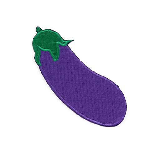 Winks For Days Eggplant Emoji Embroidered Iron-On Patch